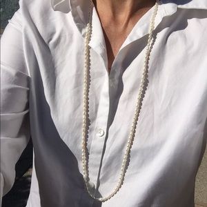 Vintage 36” freshwater baroque pearl necklace